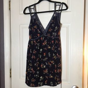 Band of Gypsies Floral Low Cut Dress